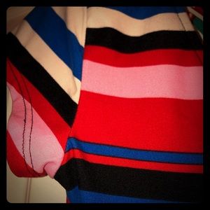 No boundaries multicolored striped midi dress